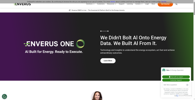 Security scan screenshot of https://enverus.com