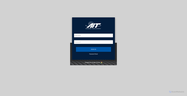 Security scan screenshot of https://portal.aithomedelivery.co.uk