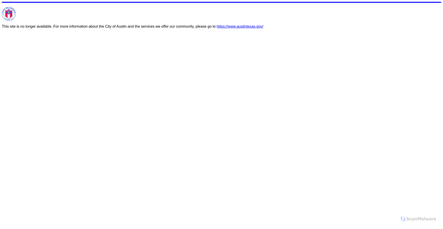 Security scan screenshot of https://retired.austintexas.gov/