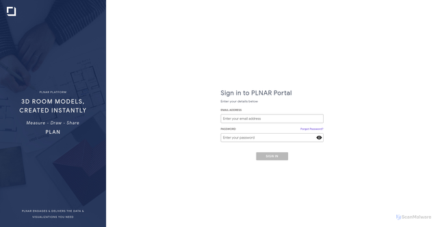 Security scan screenshot of https://portal.plnar.ai