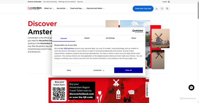 Security scan screenshot of https://www.iamsterdam.com/en