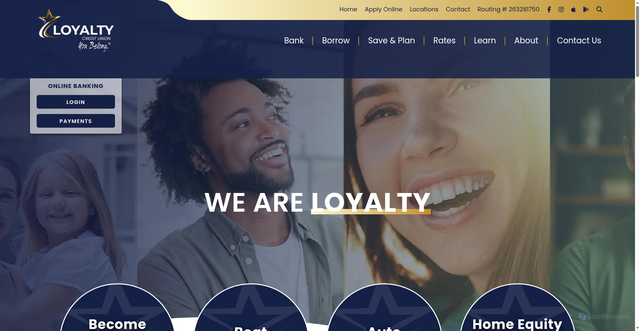 Security scan screenshot of https://loyaltycu.org/