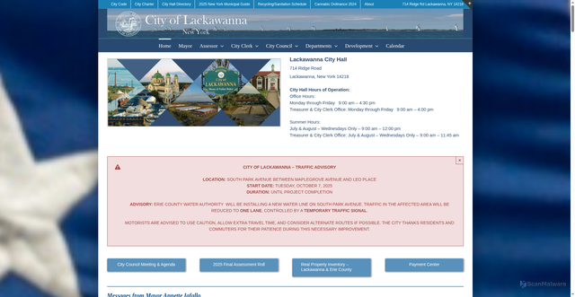 Security scan screenshot of https://lackawannany.gov/