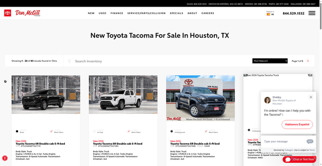 Security scan screenshot of https://www.donmcgilltoyota.com/new-vehicles/new-toyota-tacoma-for-sale-in-houston-tx/?srsltid=AfmBOoqpGToIpOX2l3sUimYNu9G4zVXQc9s3J4wAFB5KW04amyr9eAf-