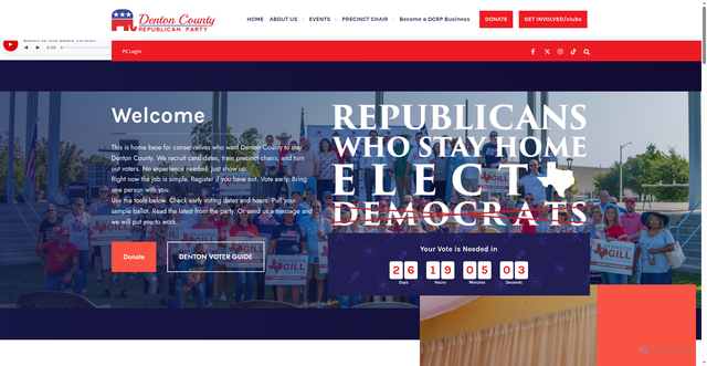 Security scan screenshot of https://dentongop.org/