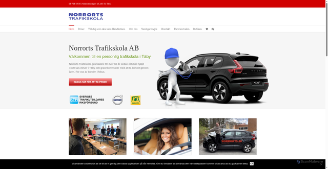 Security scan screenshot of https://bilskola.se