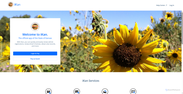 Security scan screenshot of https://ikan.ks.gov/
