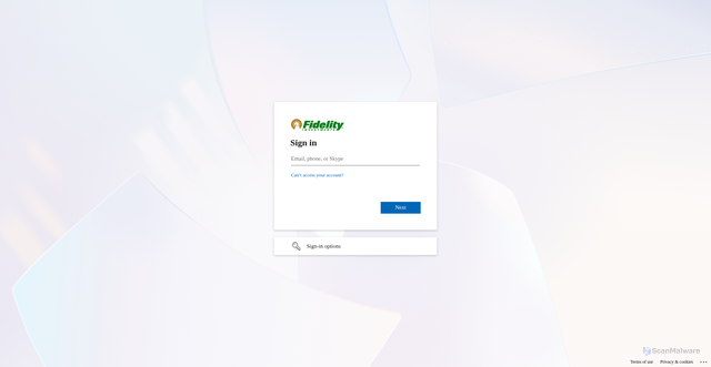 Security scan screenshot of https://fidelity.service-now.com