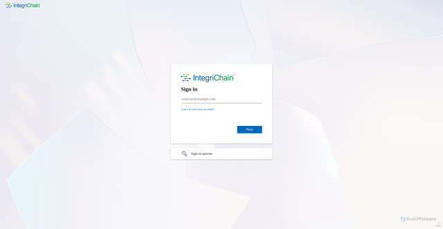Security scan screenshot of https://integrichain.sharepoint.com