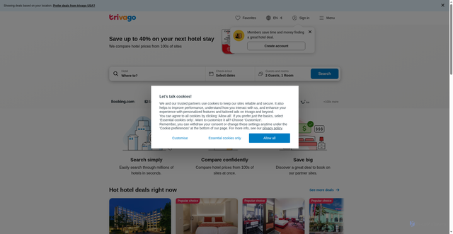 Security scan screenshot of https://www.trivago.com/