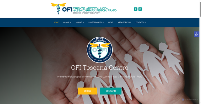 Security scan screenshot of https://www.ofitoscanacentro.it/