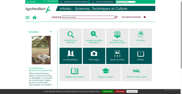 Security scan screenshot of https://infodoc.agroparistech.fr