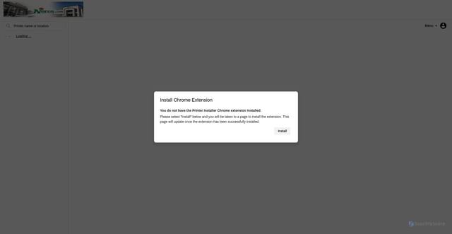 Security scan screenshot of https://norco.printercloud.com