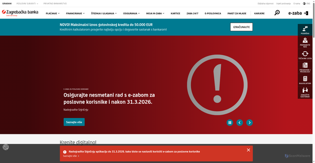 Security scan screenshot of https://zaba.hr