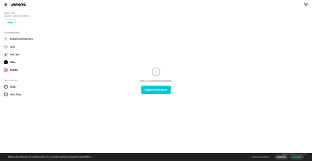 Security scan screenshot of https://weverse.io/bts/feed
