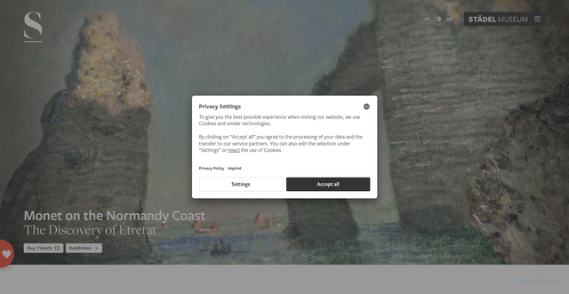 Security scan screenshot of https://staedelmuseum.de