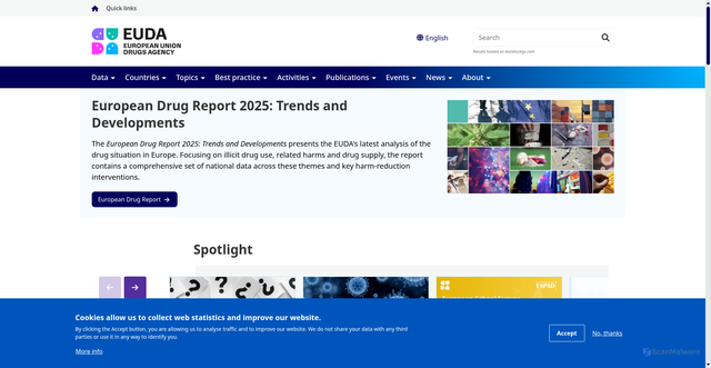 Security scan screenshot of https://www.euda.europa.eu/index_en