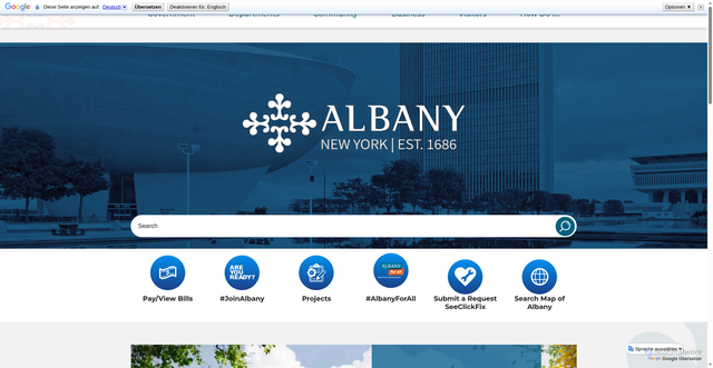 Security scan screenshot of https://albanyny.gov/