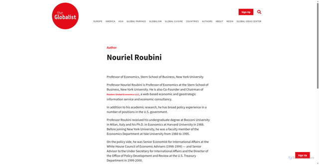 Security scan screenshot of https://www.theglobalist.com/contributors/nouriel-roubini/