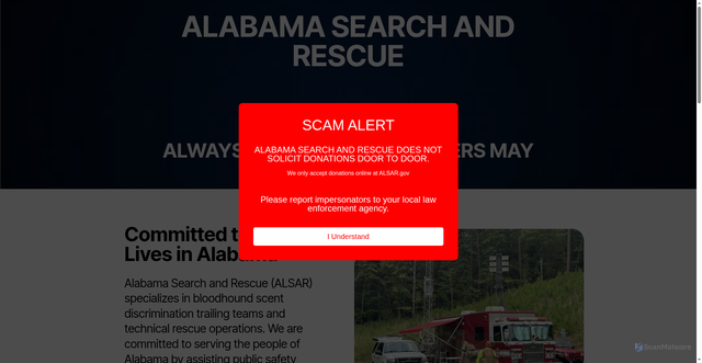 Security scan screenshot of https://alsar.gov/