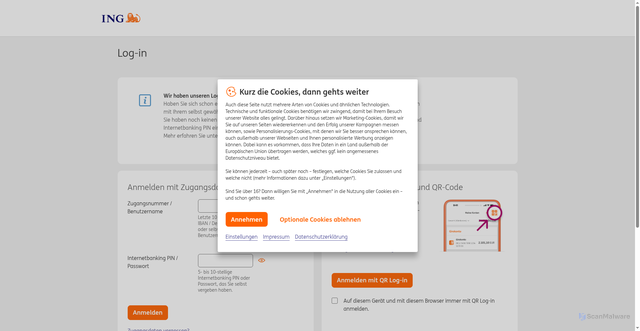 Security scan screenshot of https://banking.ing.de