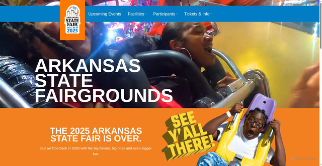 Security scan screenshot of https://www.arkansasstatefair.com/