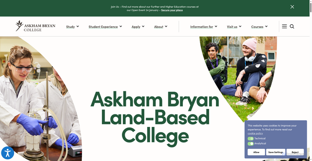 Security scan screenshot of https://www.askham-bryan.ac.uk/