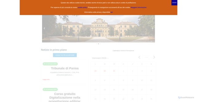 Security scan screenshot of https://www.collegiogeometriparma.it/