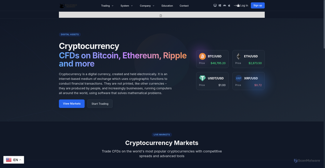 Security scan screenshot of http://onlineaccess.bullforcemarket.com/cryptocurrencies
