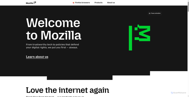 Security scan screenshot of https://www.mozilla.org/