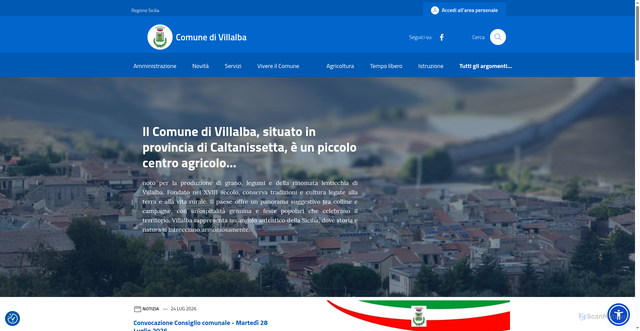 Security scan screenshot of https://www.comune.villalba.cl.it