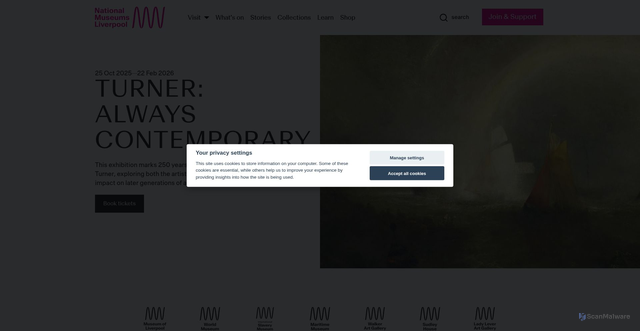 Security scan screenshot of https://www.liverpoolmuseums.org.uk/