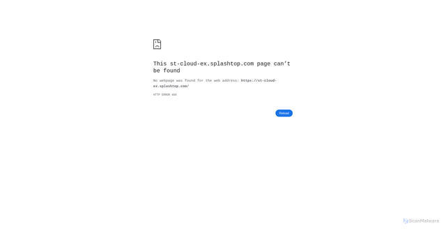 Security scan screenshot of https://st-cloud-ex.splashtop.com