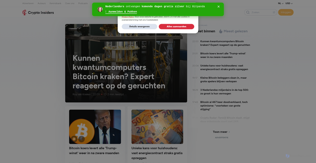 Security scan screenshot of https://www.crypto-insiders.nl