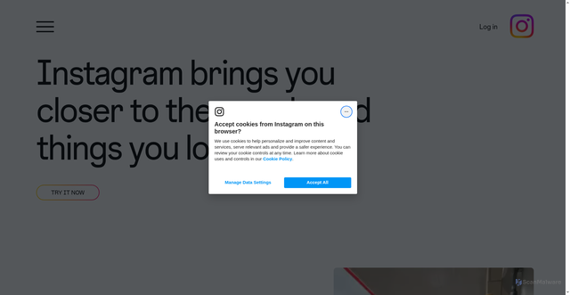 Security scan screenshot of https://about.instagram.com