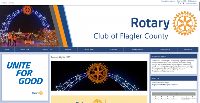 Security scan screenshot of https://flaglerrotary.org/