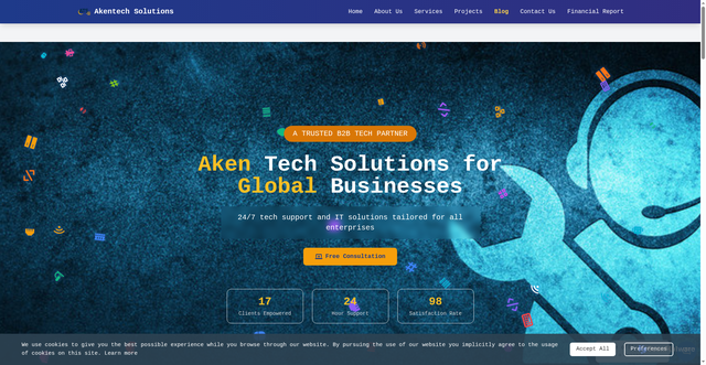 Security scan screenshot of https://akentechlabs.com/