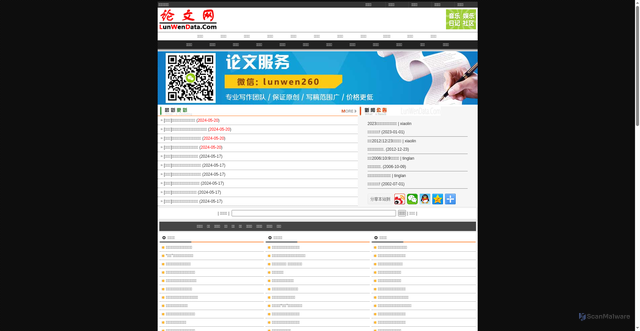 Security scan screenshot of https://www.lunwendata.com