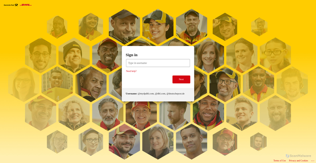 Security scan screenshot of https://gcpt-test.dhl.com