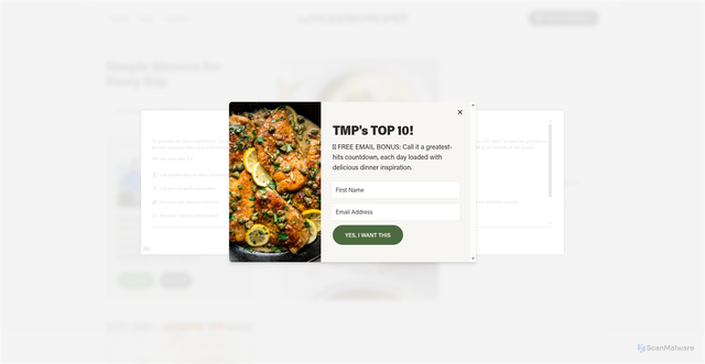 Security scan screenshot of https://themodernproper.com