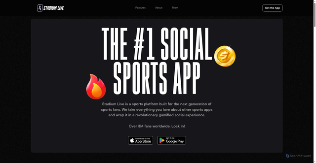 Security scan screenshot of https://stadiumliveapp.com