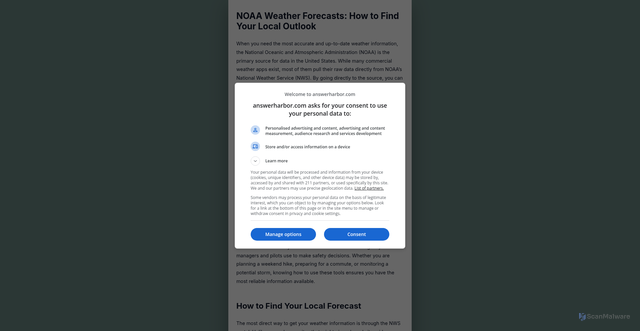 Security scan screenshot of https://www.noaa.org/