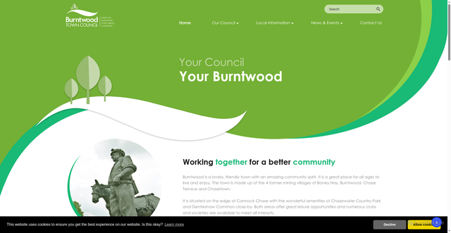 Security scan screenshot of http://www.burntwood-tc.gov.uk
