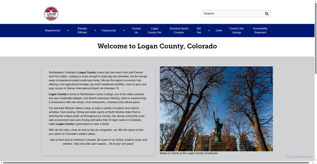 Security scan screenshot of https://logancounty.colorado.gov/