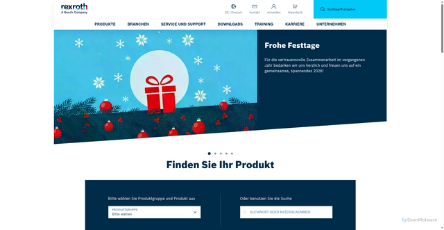 Security scan screenshot of https://boschrexroth.de