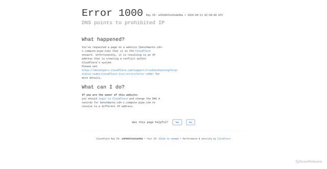 Security scan screenshot of https://benchmarks.cdn-c.compute-pipe.com