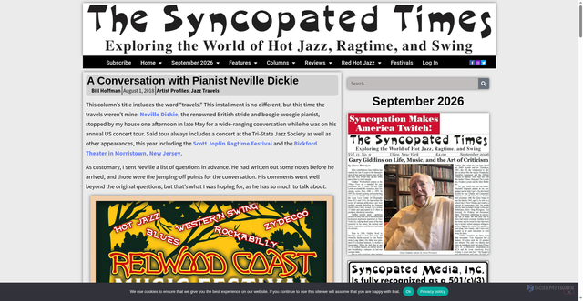 Security scan screenshot of https://syncopatedtimes.com/jazz-travels-august2018/