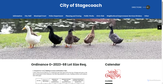 Security scan screenshot of https://stagecoachtx.gov/