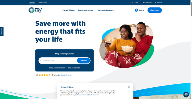 Security scan screenshot of https://txu.com
