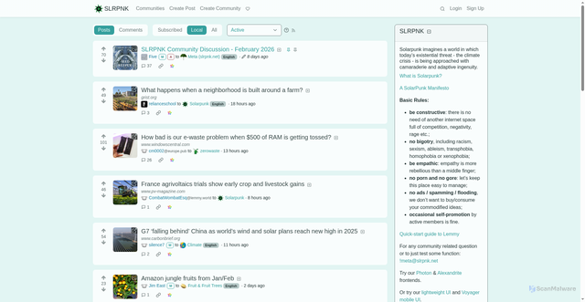 Security scan screenshot of https://slrpnk.net